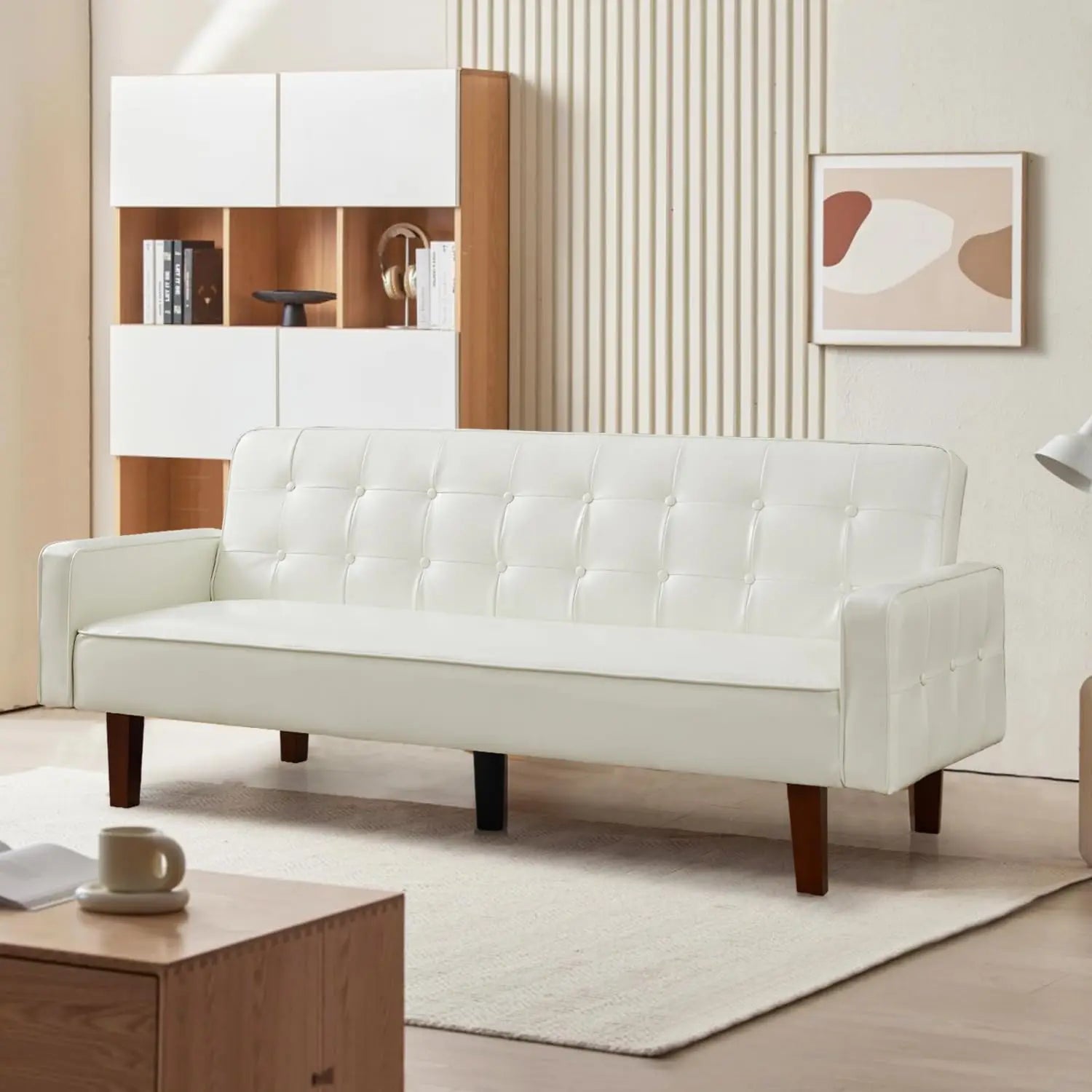Faux Leather Sofa Bed