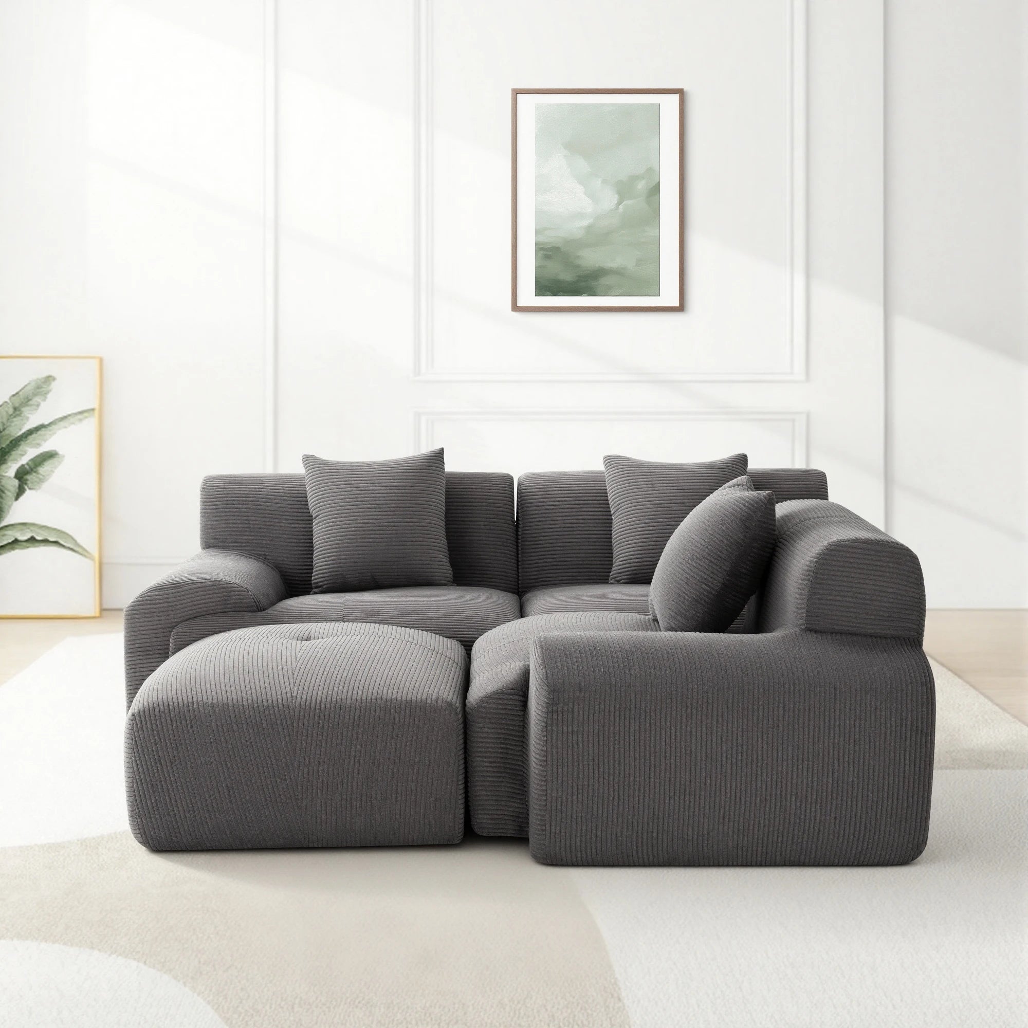 Corduroy Sectional Sofa