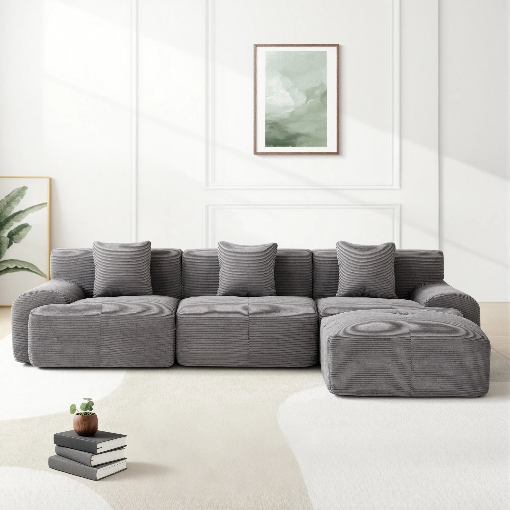 Corduroy Sectional Sofa