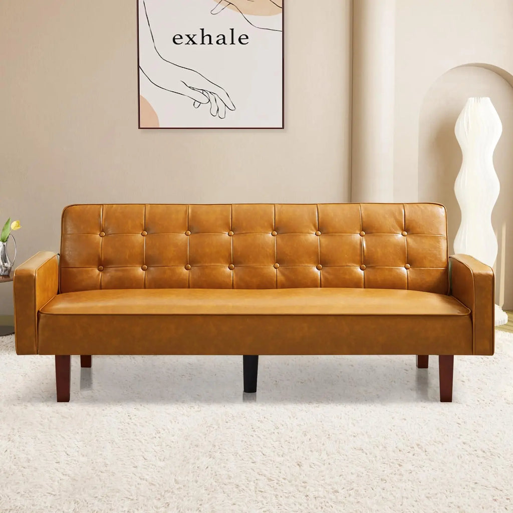Faux Leather Sofa Bed