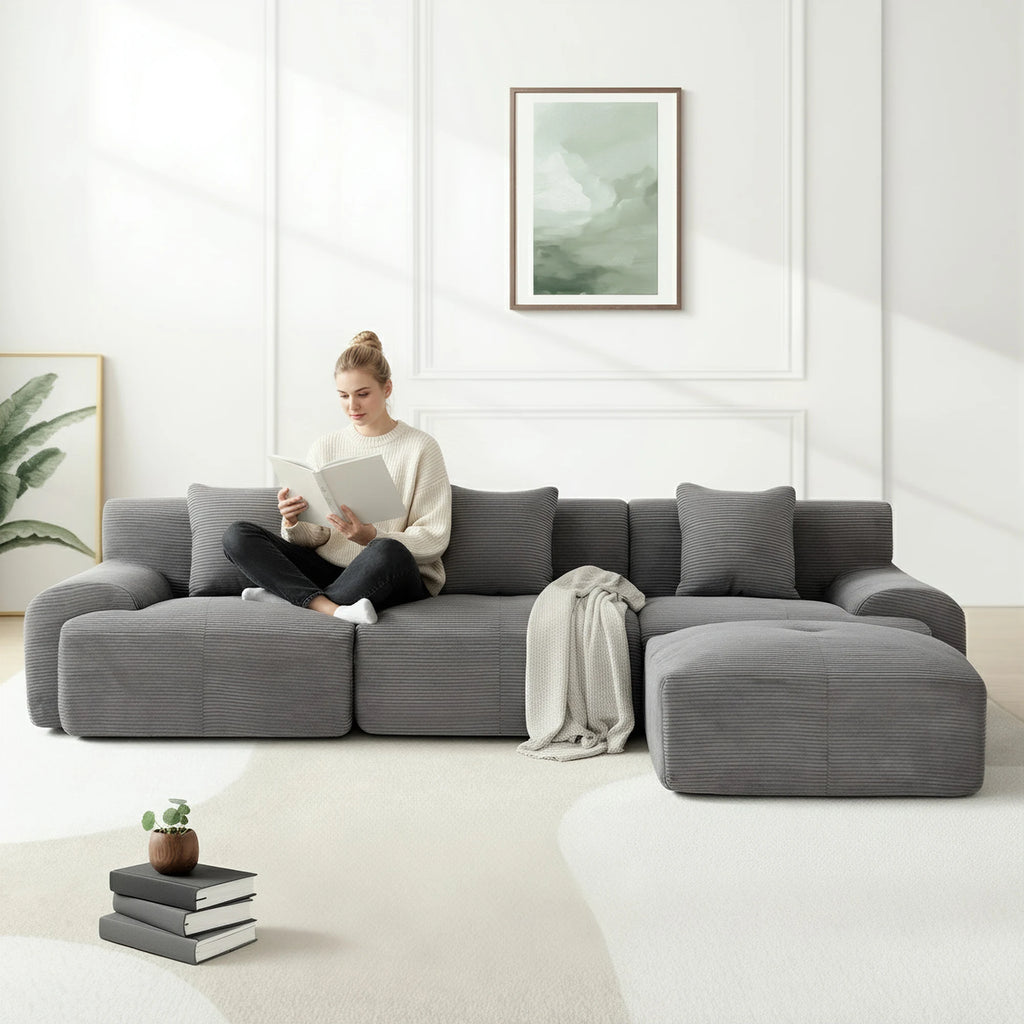 Corduroy Sectional Sofa