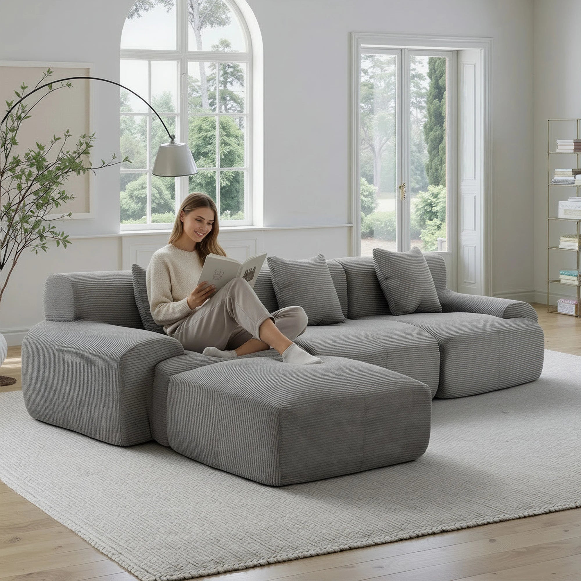 Corduroy Sectional Sofa