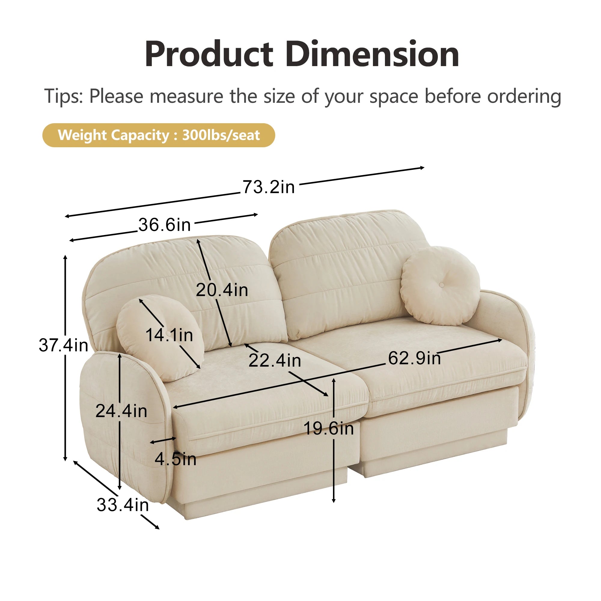 Chenille Loveseat