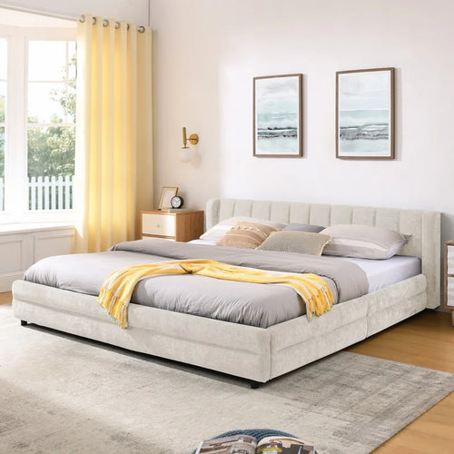 Chenille Storage Bed