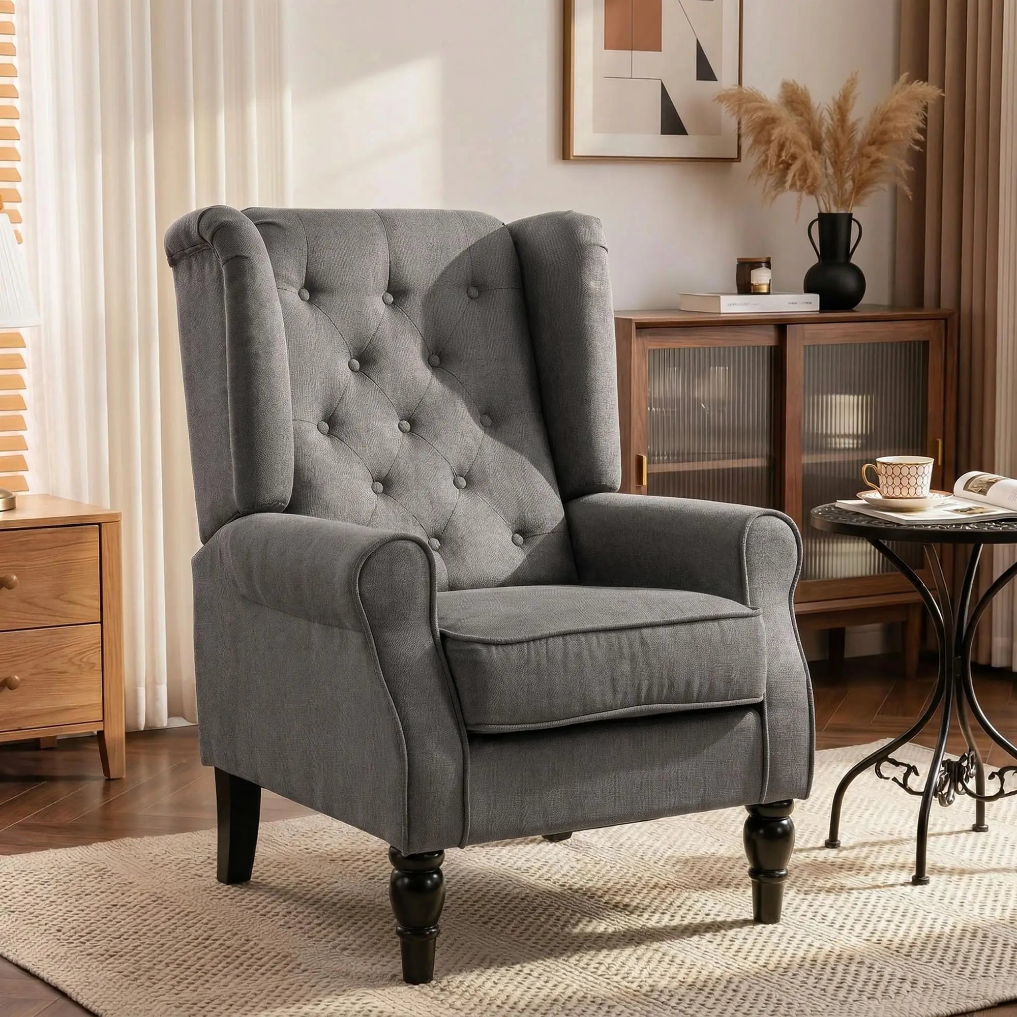 Tufted Wingback Chair