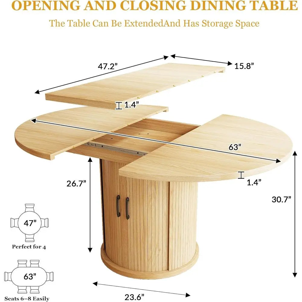 Oval Extendable Dining Table