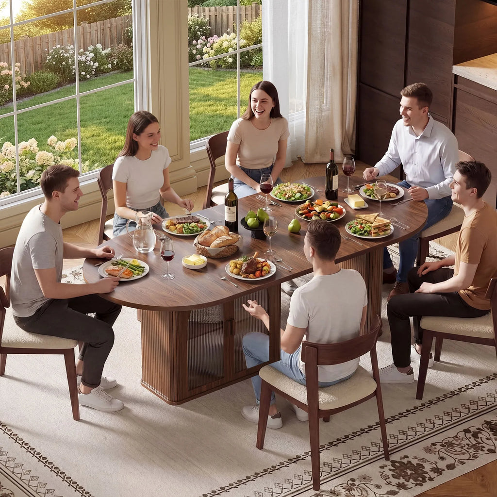 Walnut Oval Dining Table
