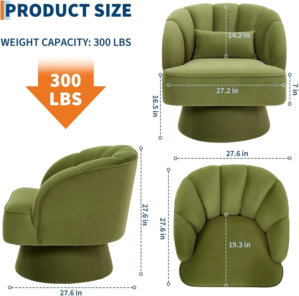 Velvet Swivel Chair