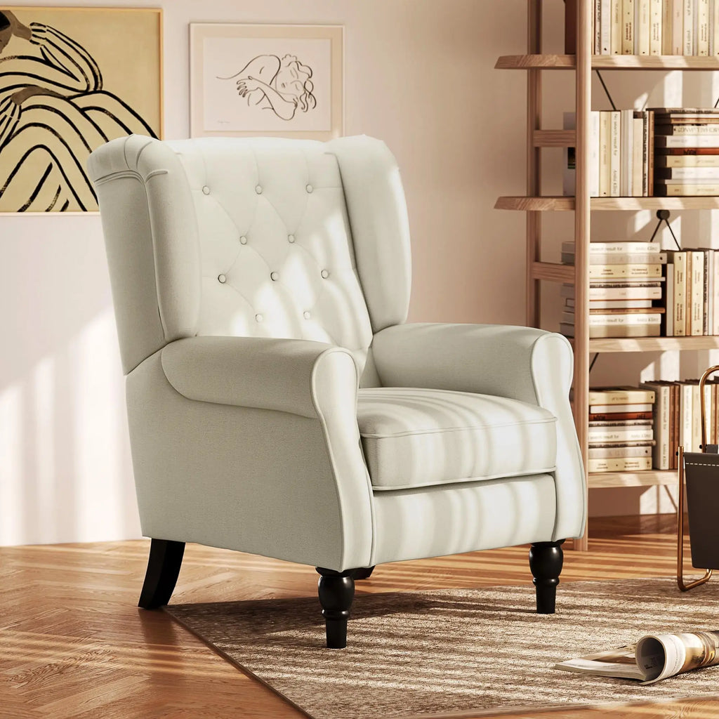 Tufted Wingback Chair