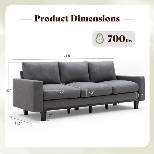 3-Seater Fabric Sofa