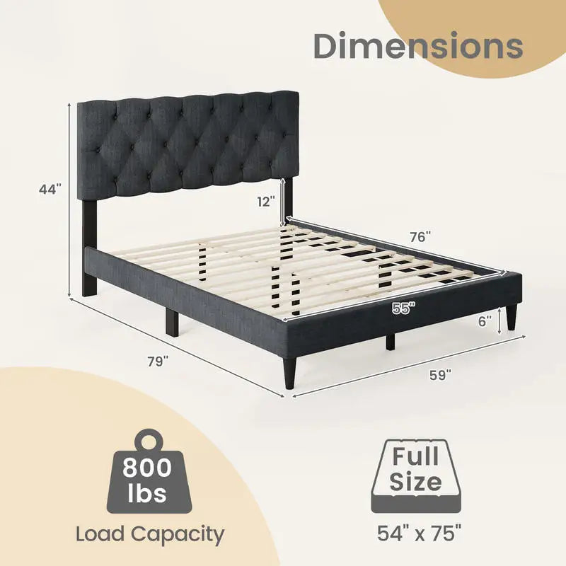 Tufted Upholstered Bed
