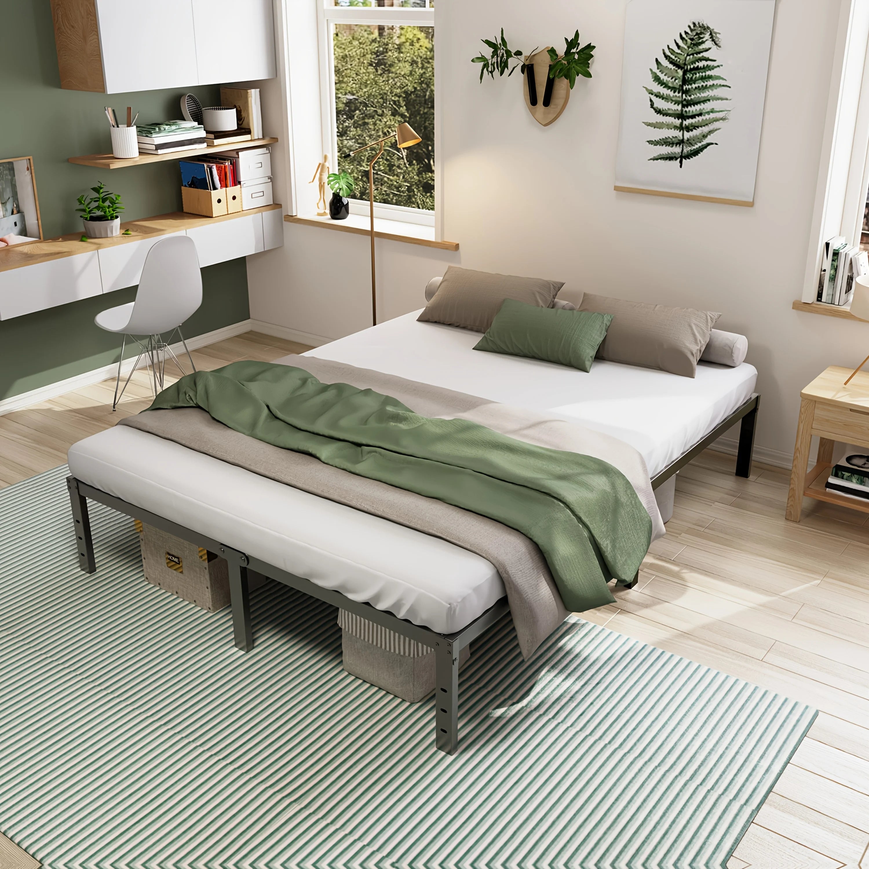 Heavy-Duty Metal Bed Frame