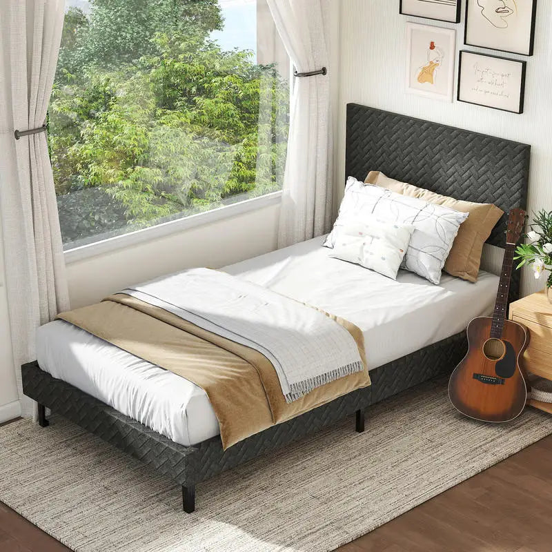 Chevron Velvet Bed