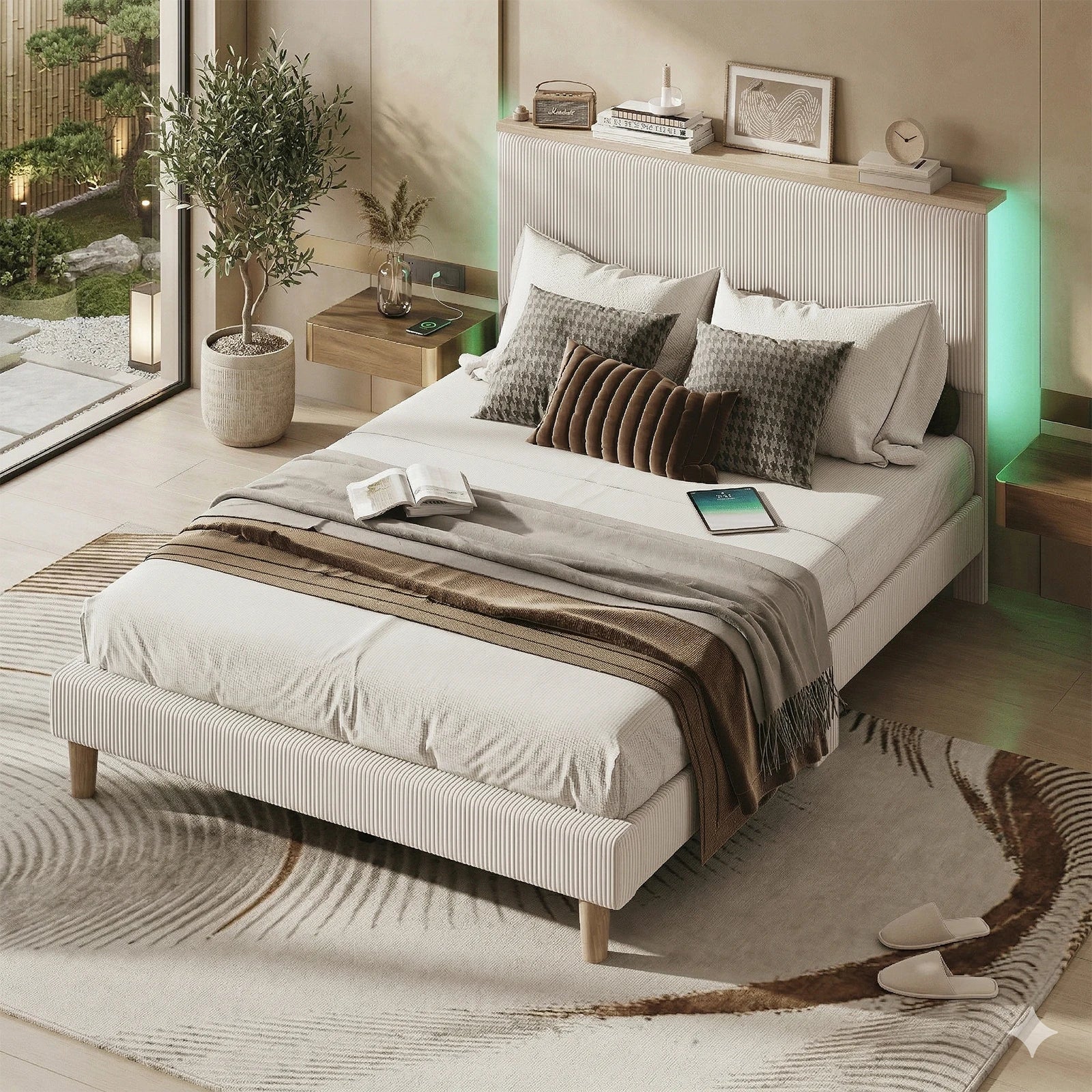 Corduroy Storage Bed