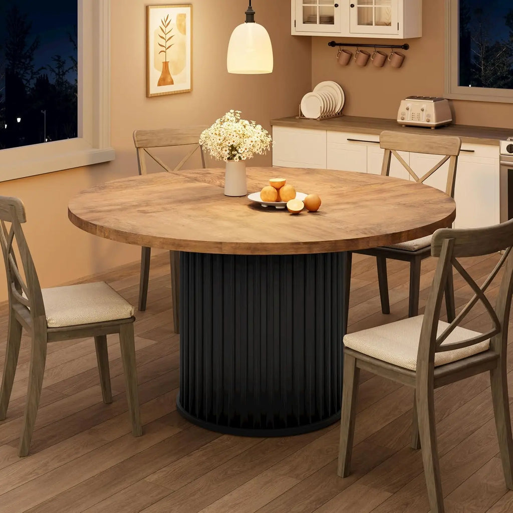 Wave Pedestal Dining Table