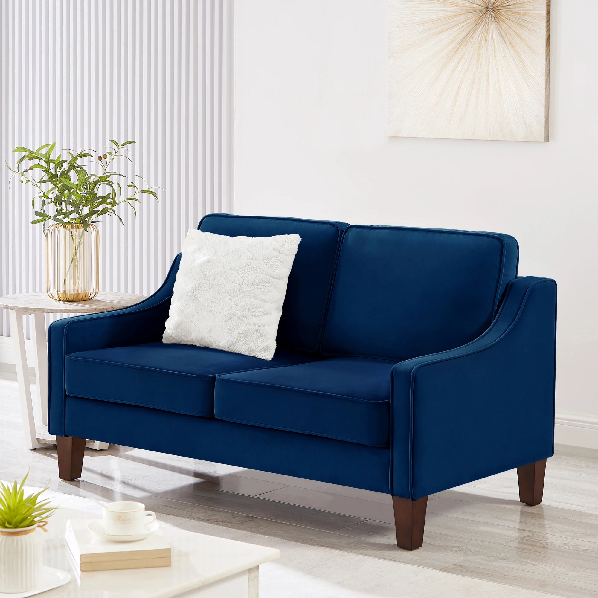 Velvet Chaise Sofa