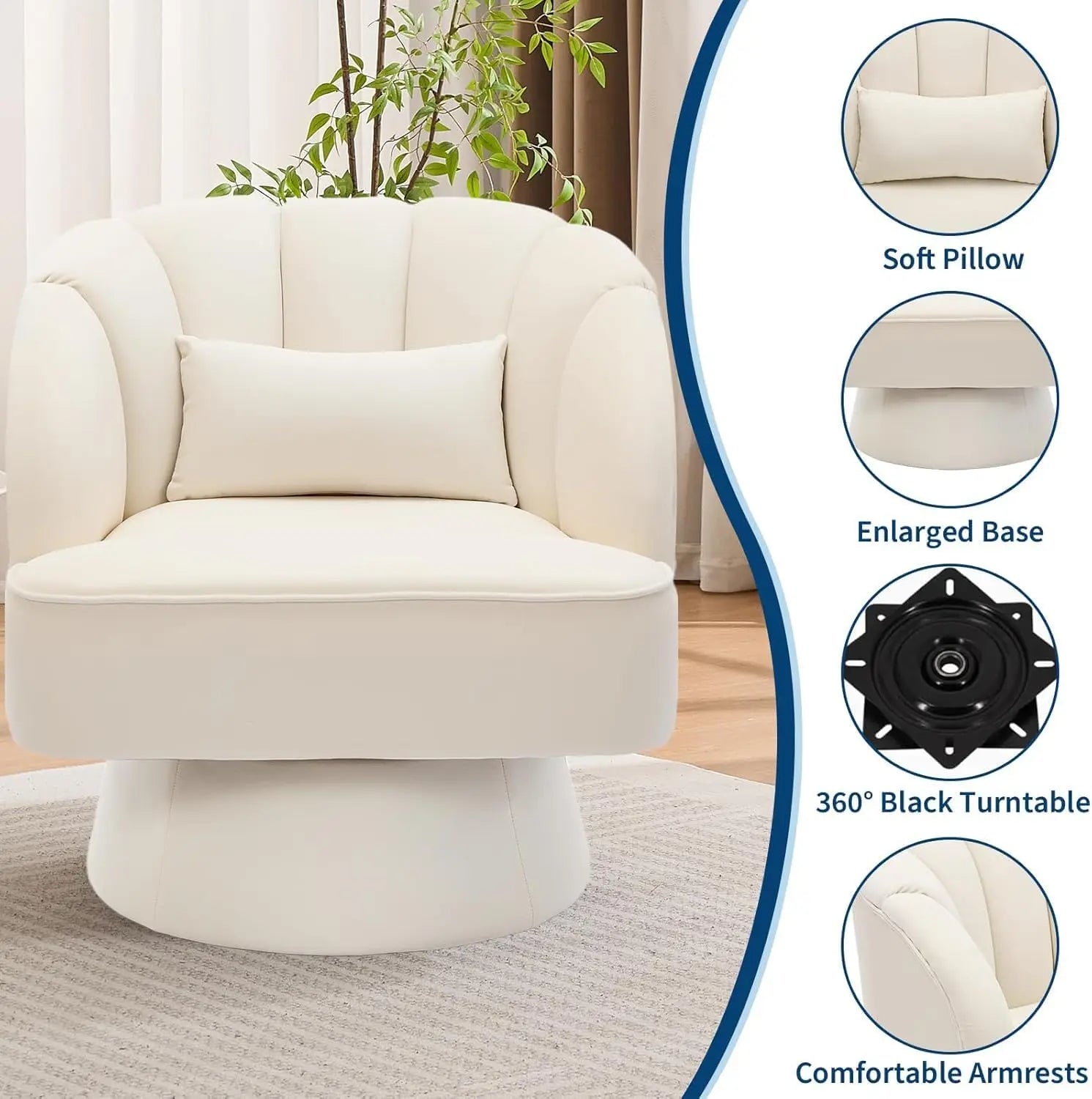 Swivel Barrel Chair