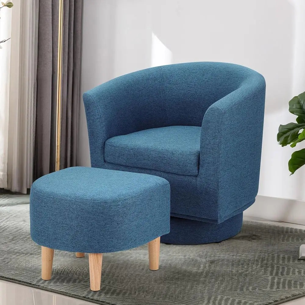 Swivel Barrel Chair Set