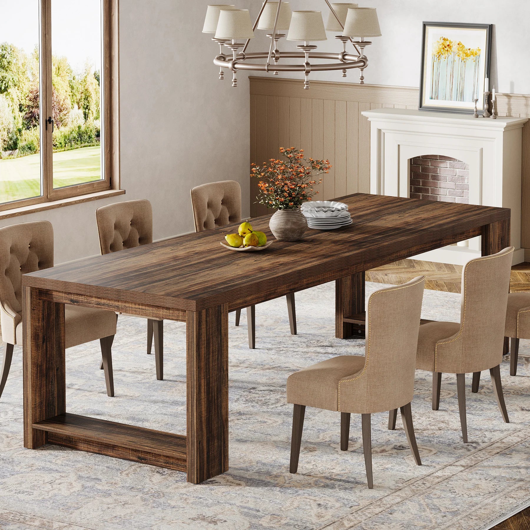 Modern Pedestal Dining Table