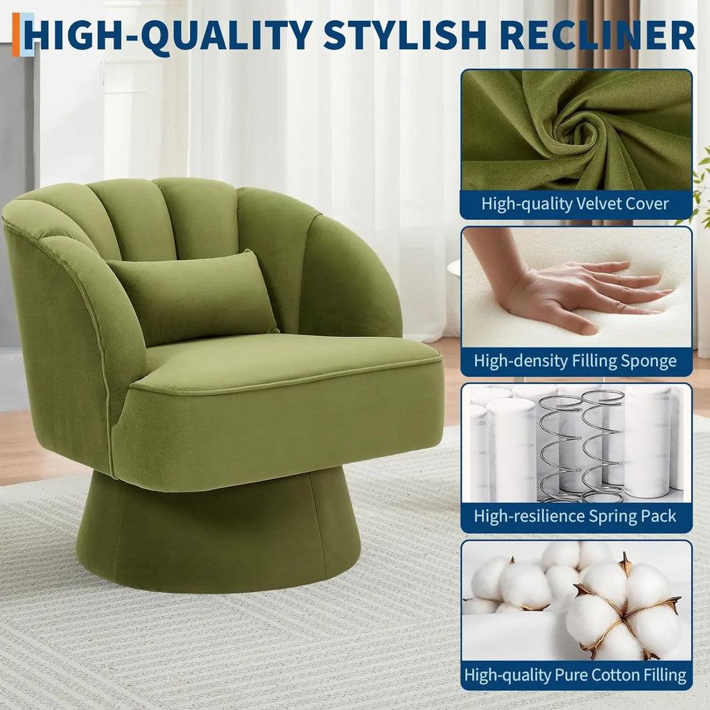 Velvet Swivel Chair