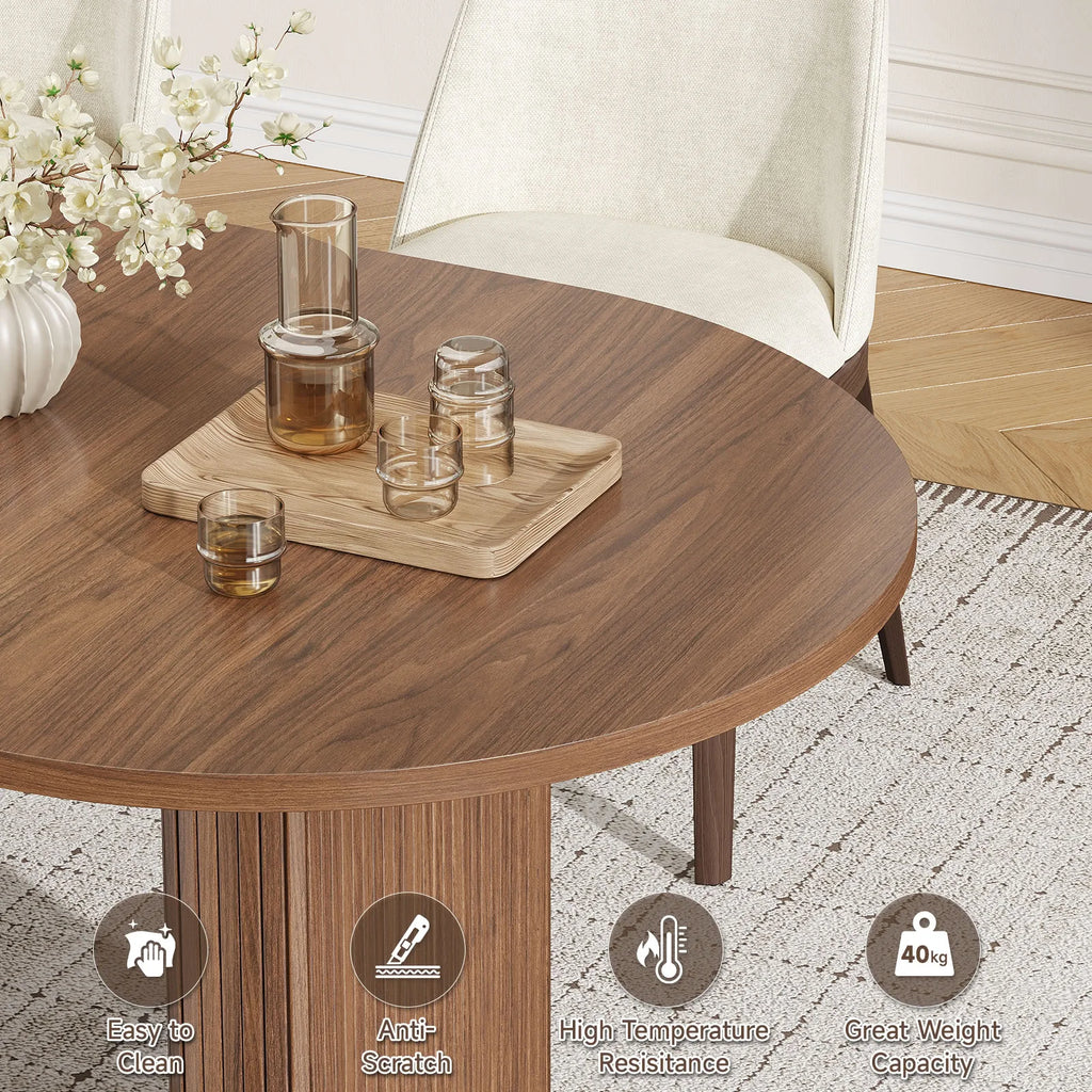 Walnut Oval Dining Table