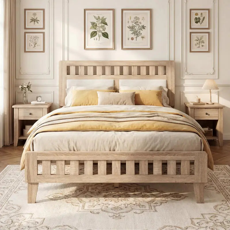 Mid-Century Wood Bed