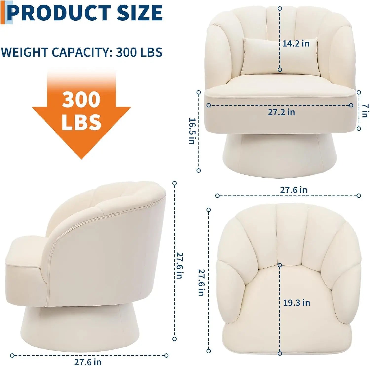 Swivel Barrel Chair