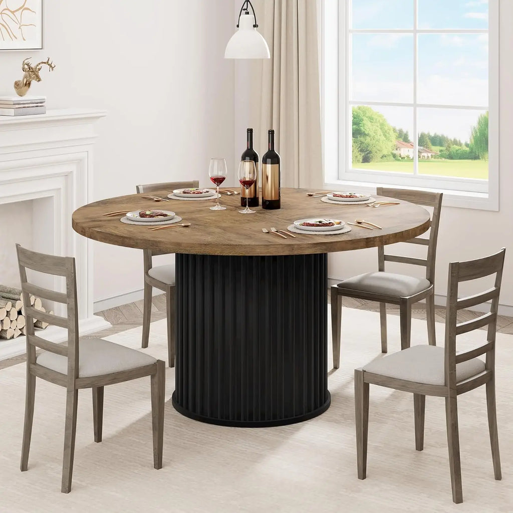 Wave Pedestal Dining Table