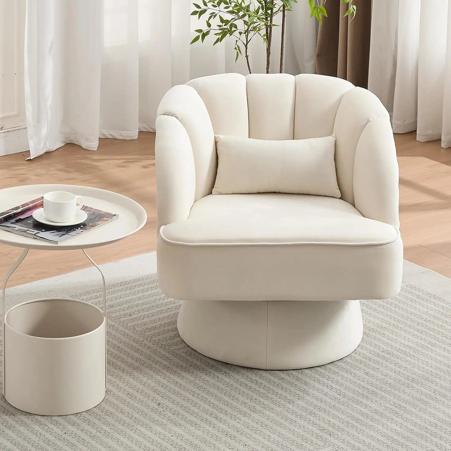 Swivel Barrel Chair
