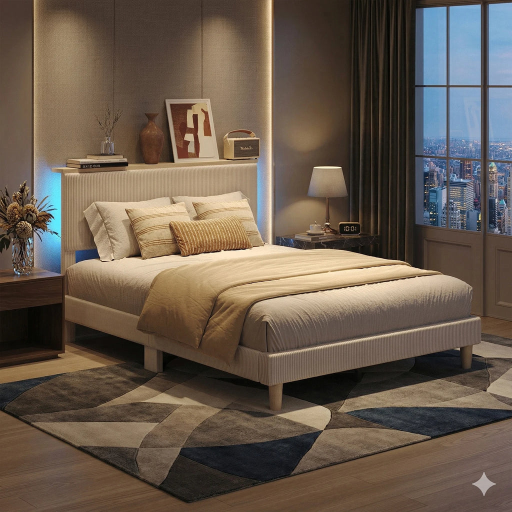 Corduroy Storage Bed