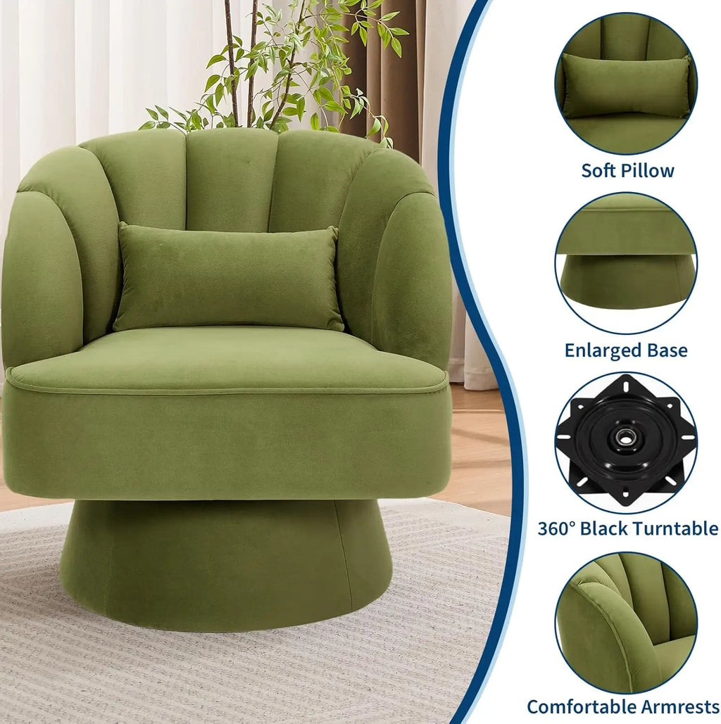 Velvet Swivel Chair