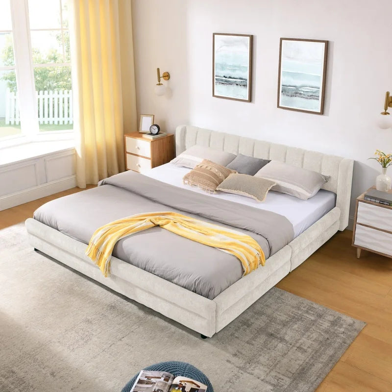Chenille Storage Bed