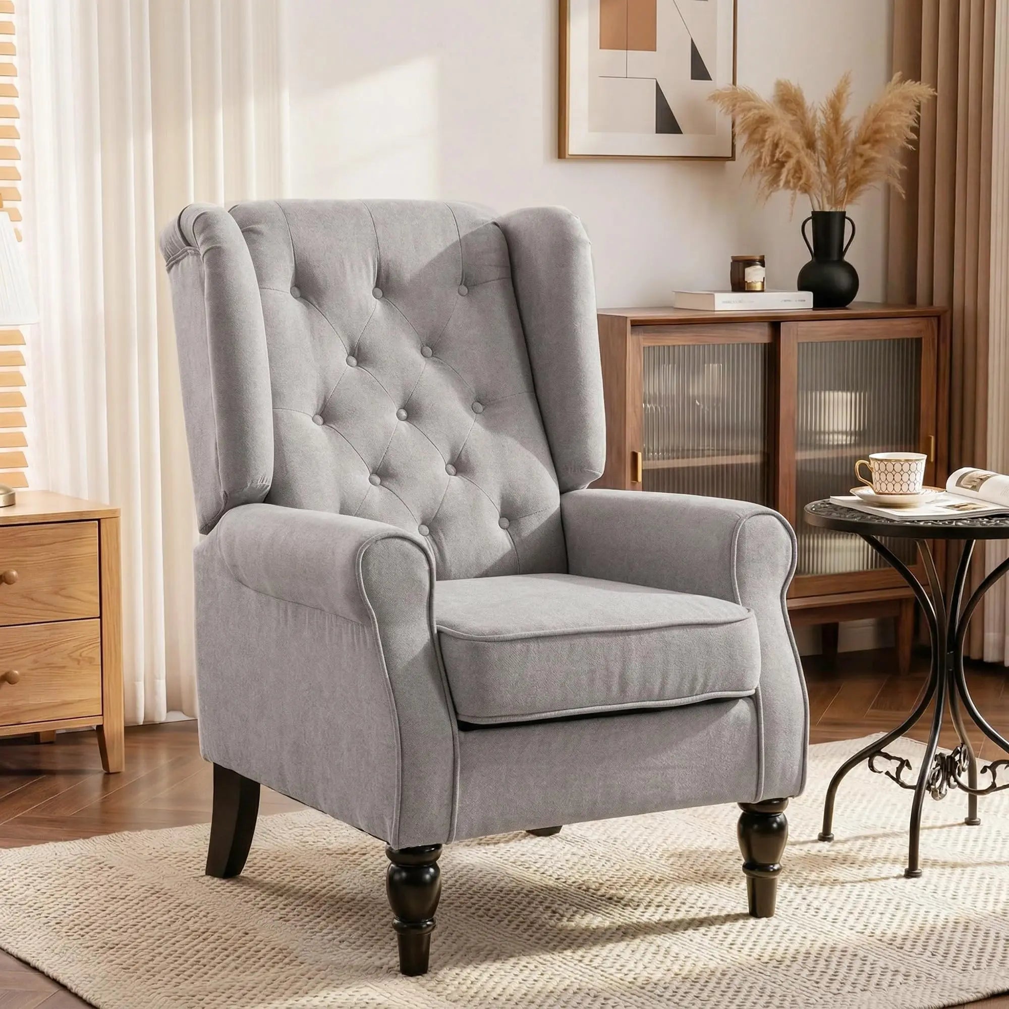 Tufted Wingback Chair