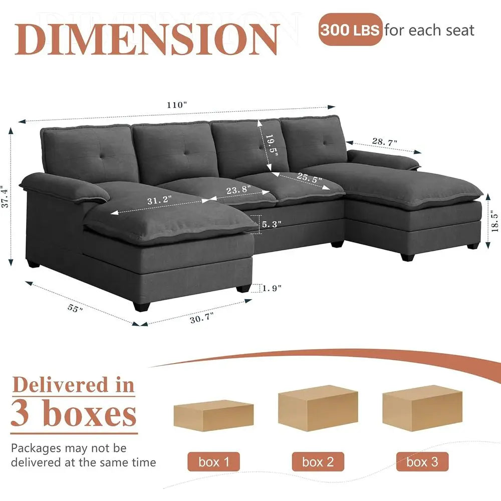 U-Shaped Cloud Sofa