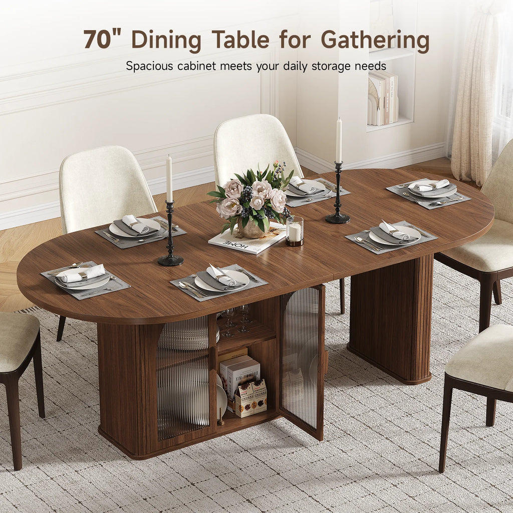 Walnut Oval Dining Table
