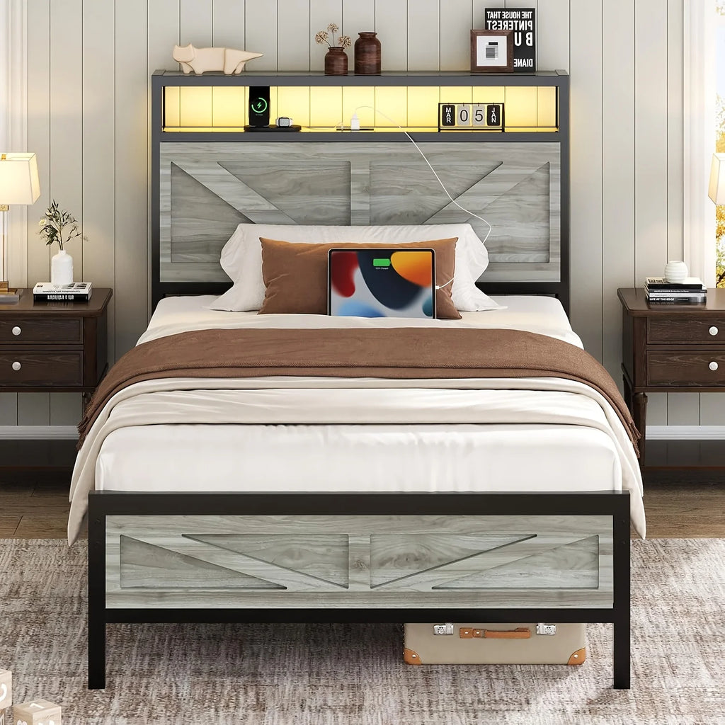 Rustic Barn Door Bed