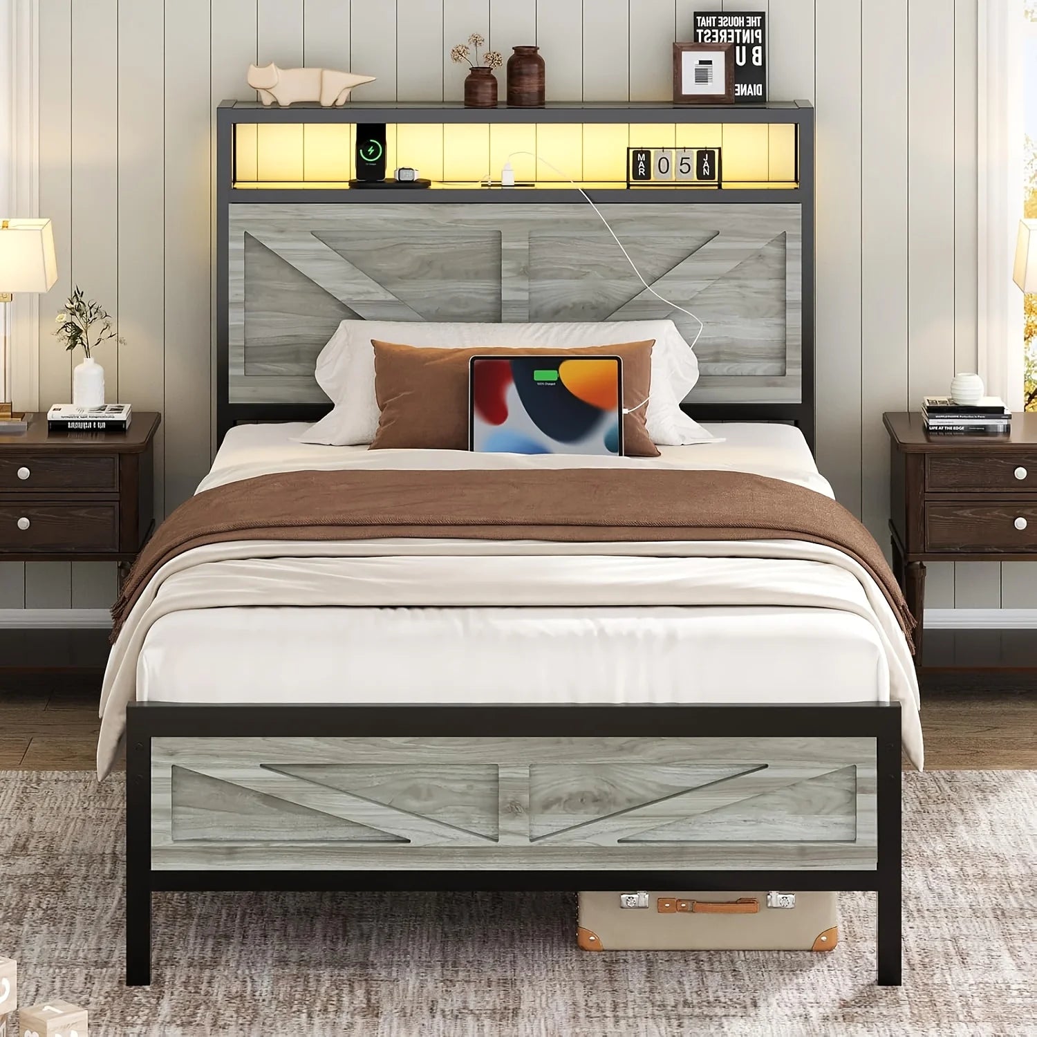 Rustic Barn Door Bed