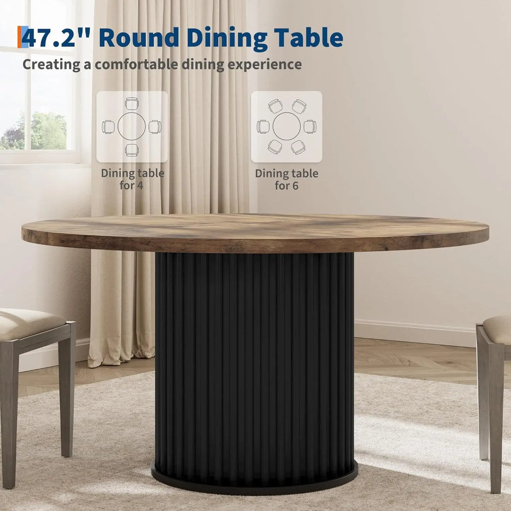 Wave Pedestal Dining Table