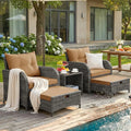 Outdoor Rattan Chair Set