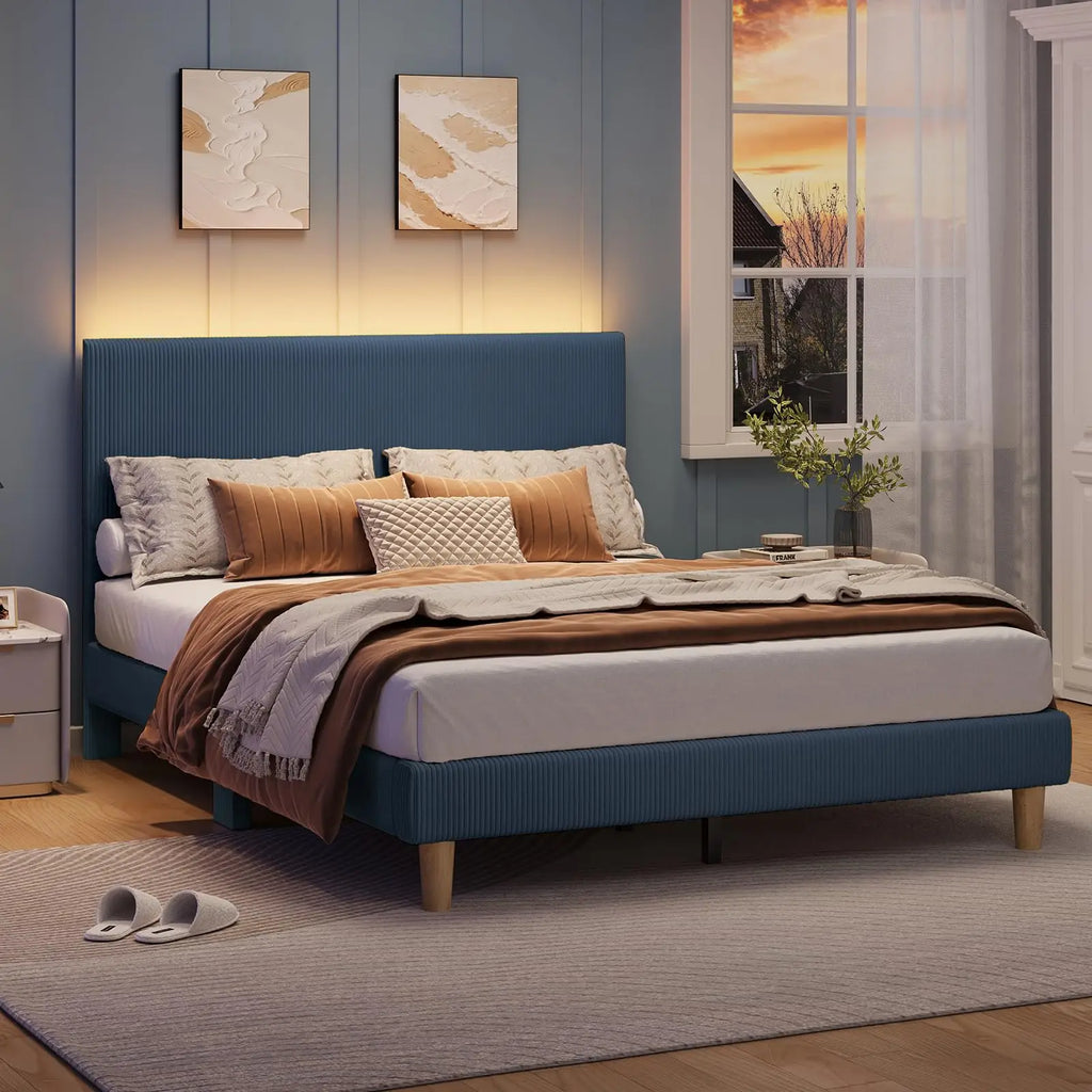 LED Upholstered Bed