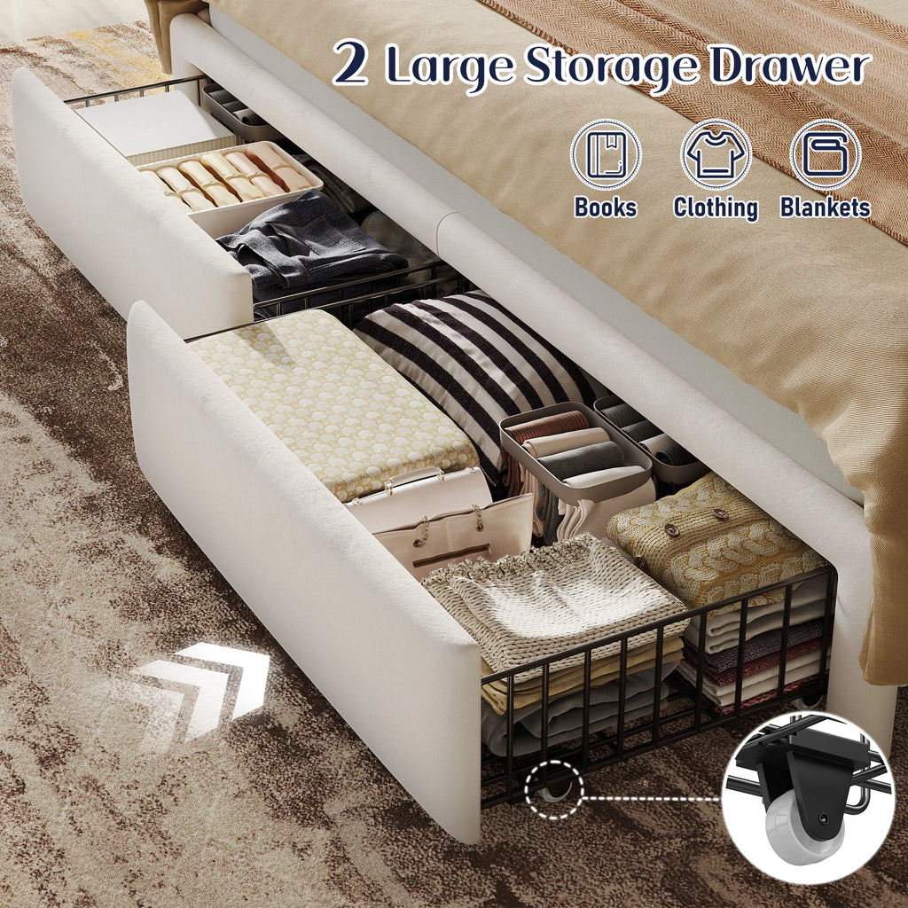 LED Storage Bed Frame