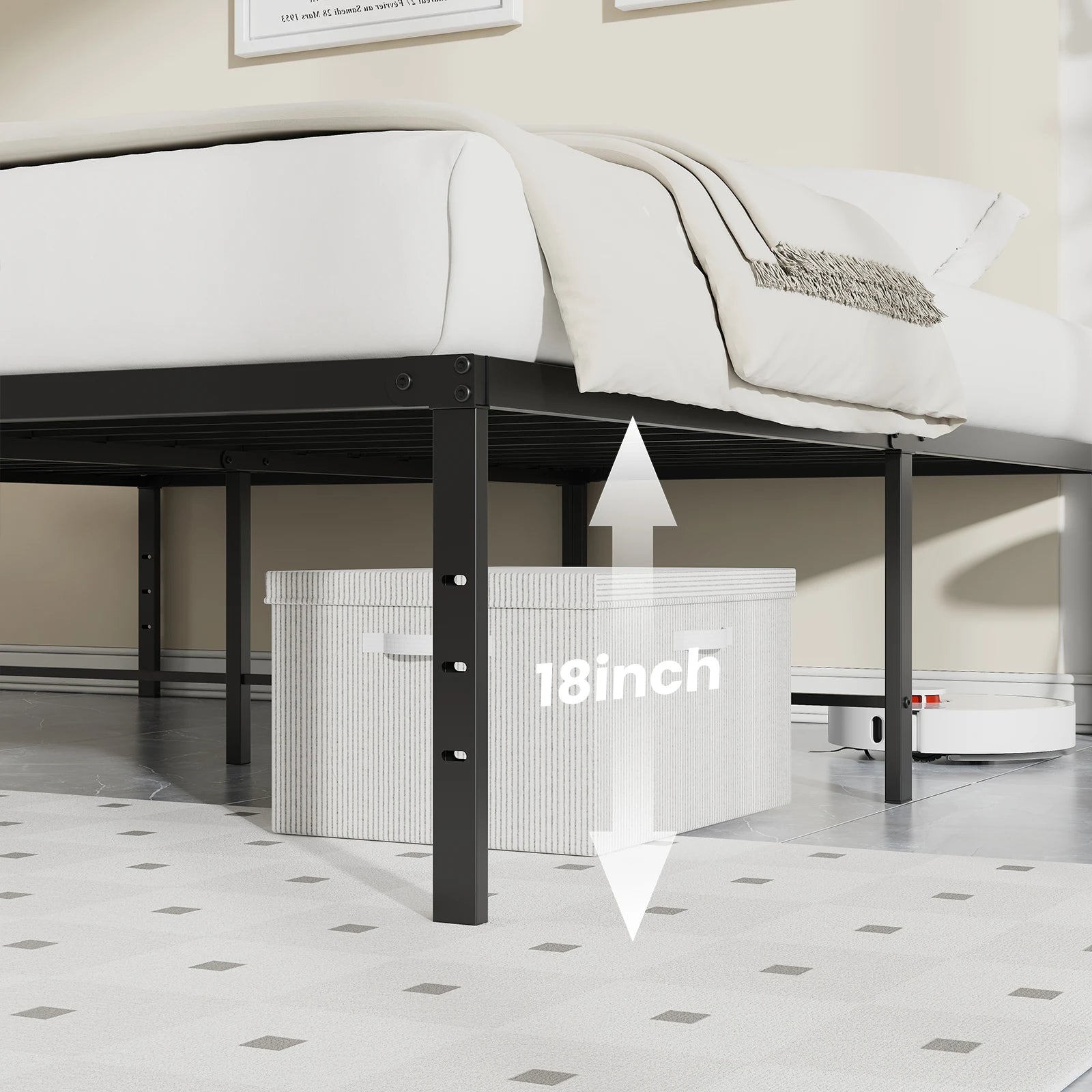 18" Metal Platform Bed