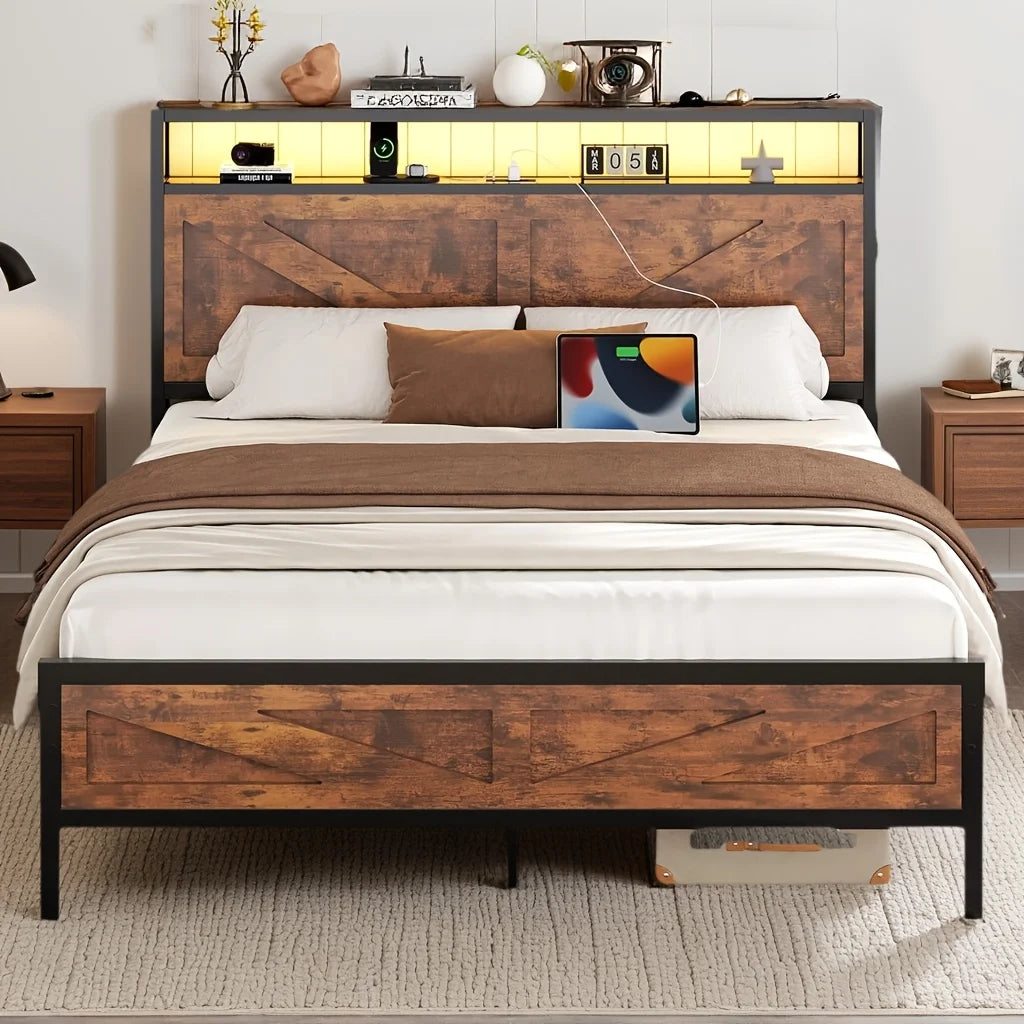 Rustic Barn Door Bed