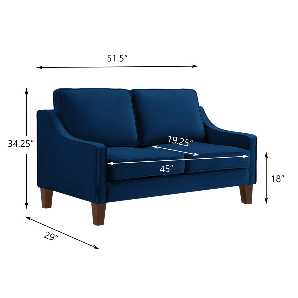Velvet Chaise Sofa