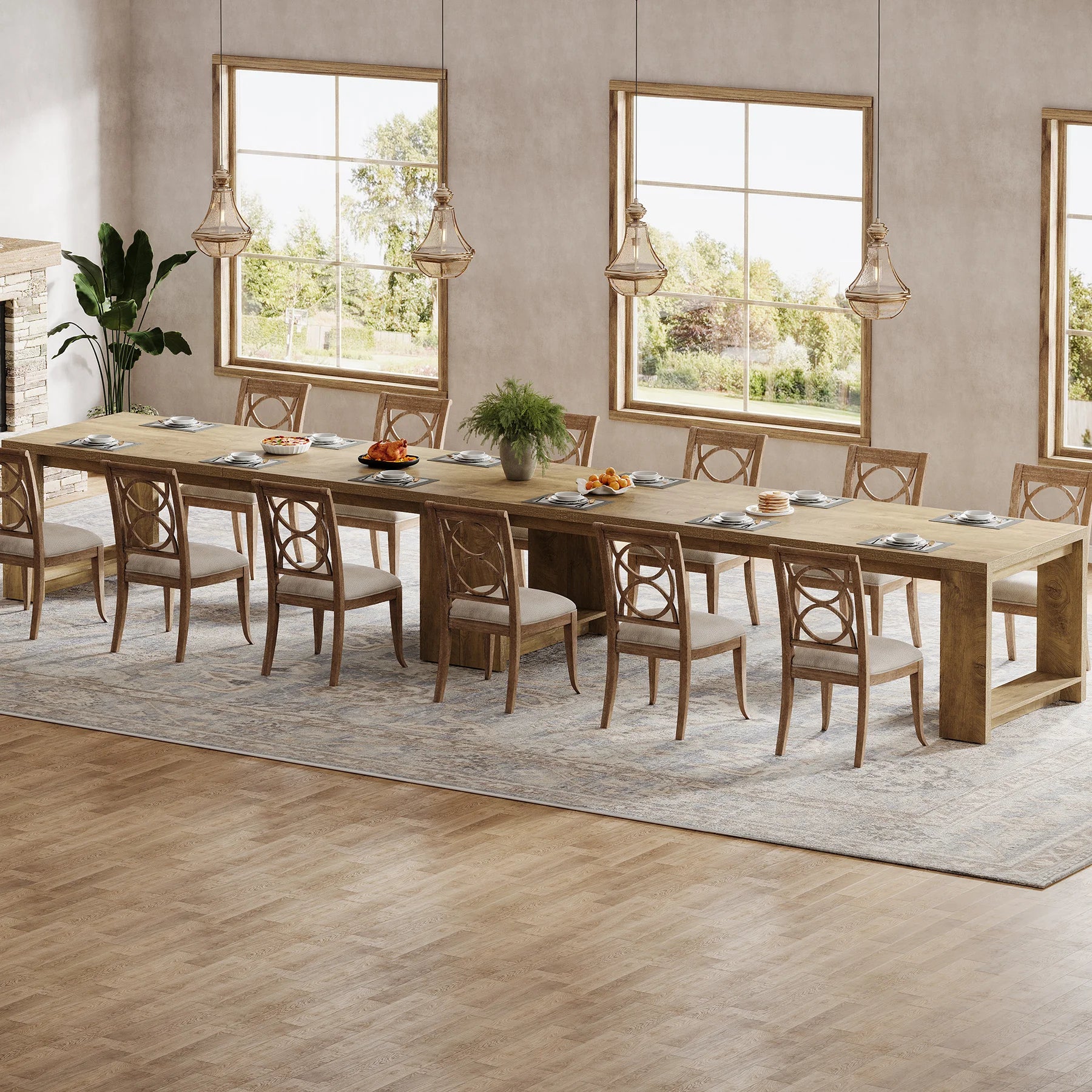 Modern Pedestal Dining Table