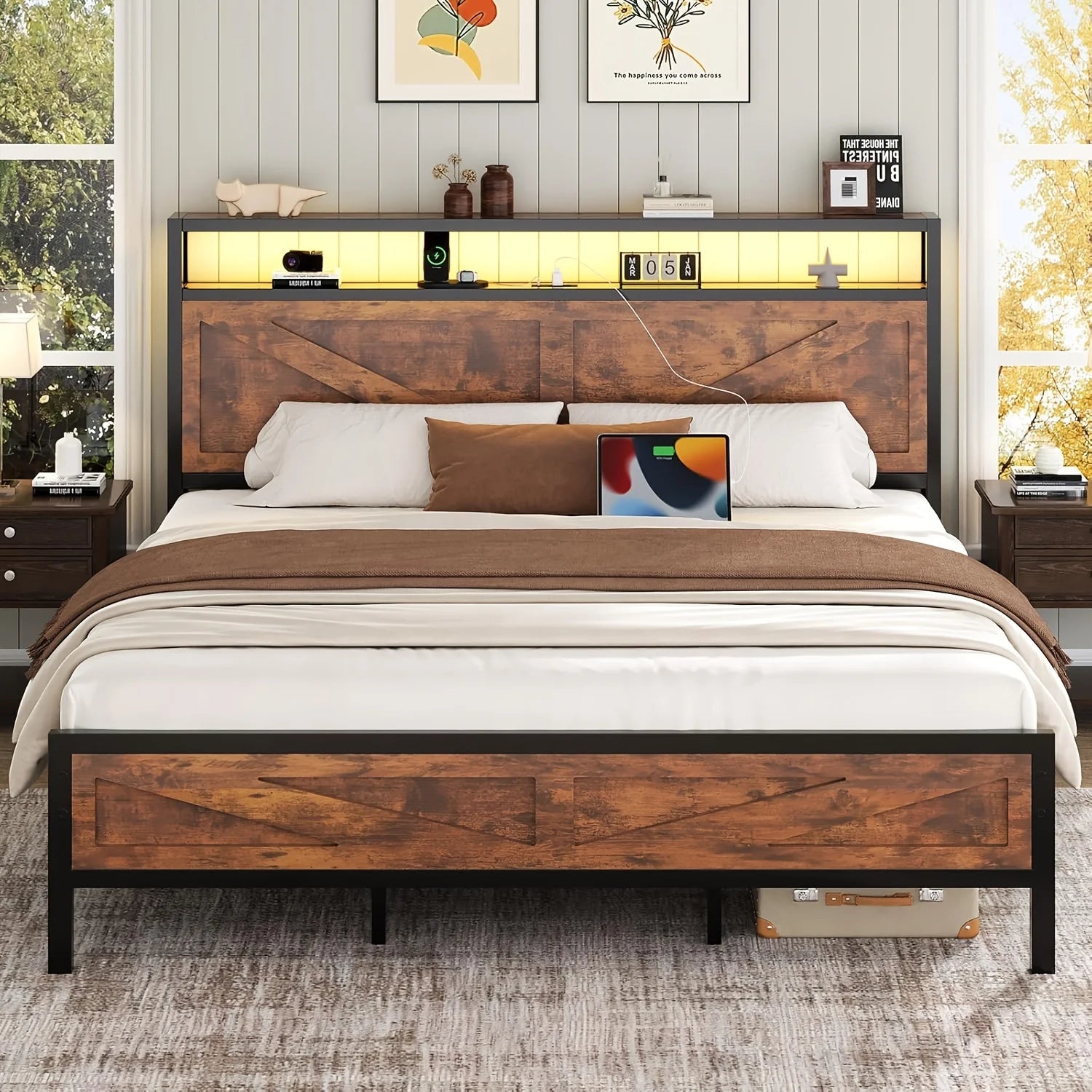 Rustic Barn Door Bed
