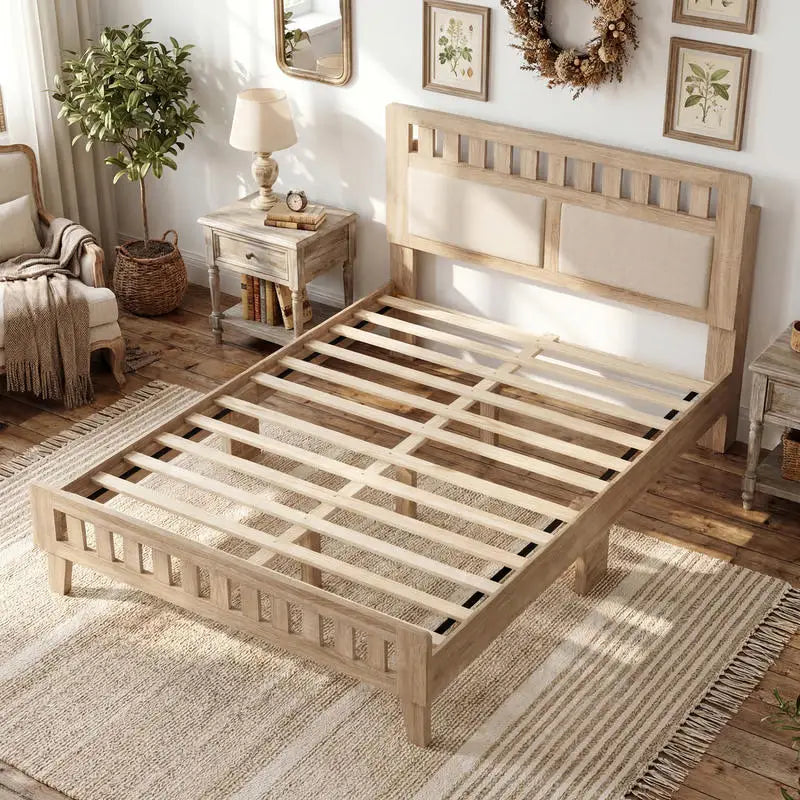 Mid-Century Wood Bed