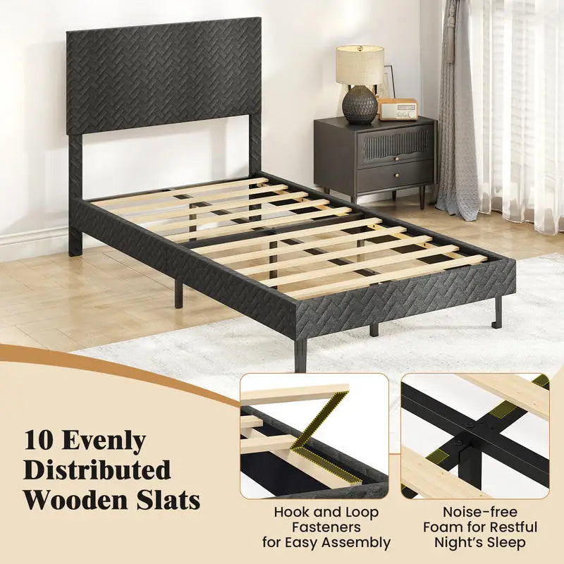 Chevron Velvet Bed