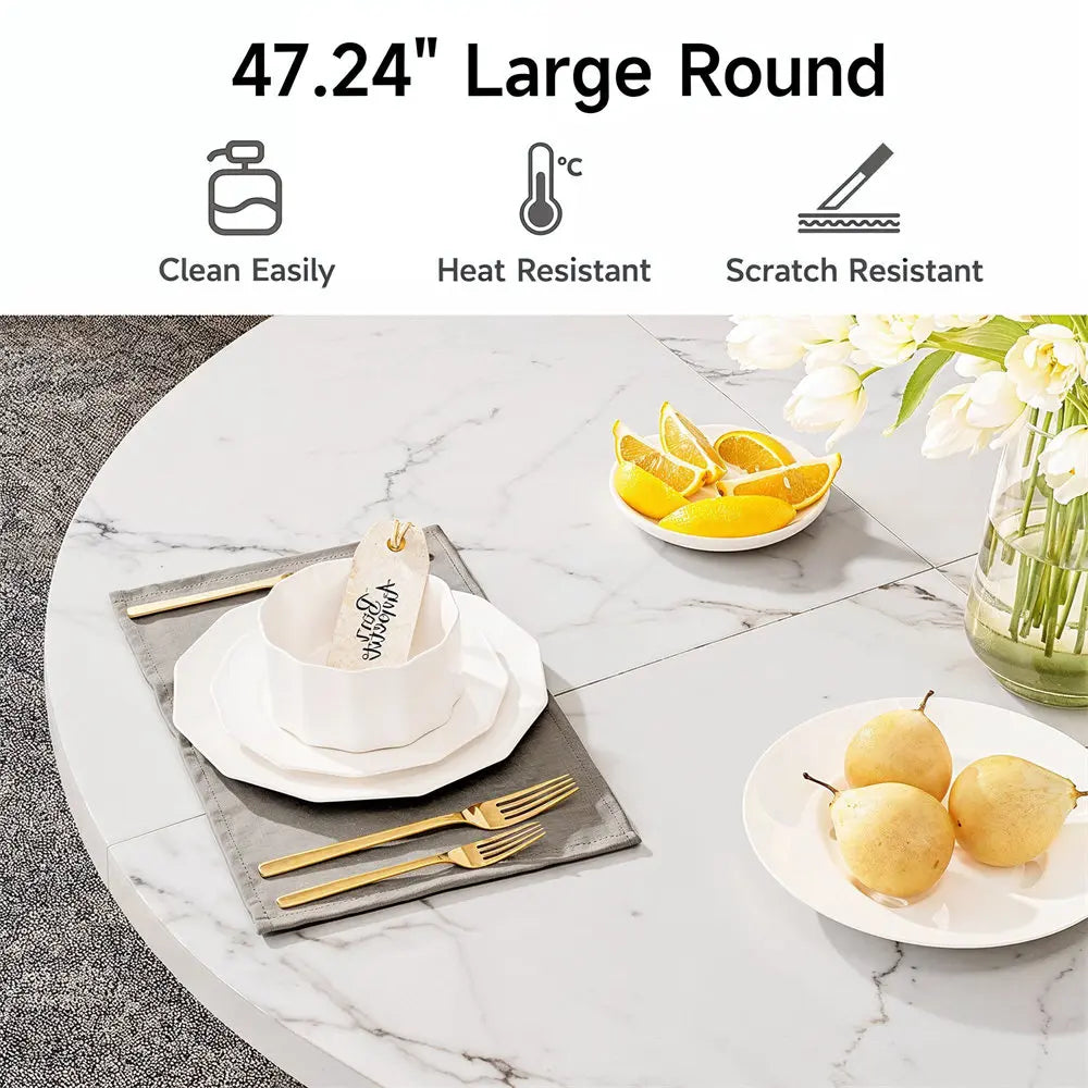 Marble Round Dining Table