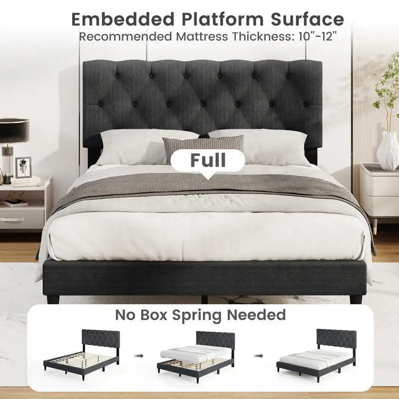 Tufted Upholstered Bed